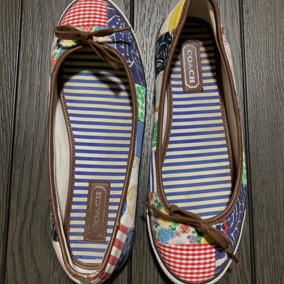 EUC Coach Marie Patchwork Slip Ons - Picture 4 of 12